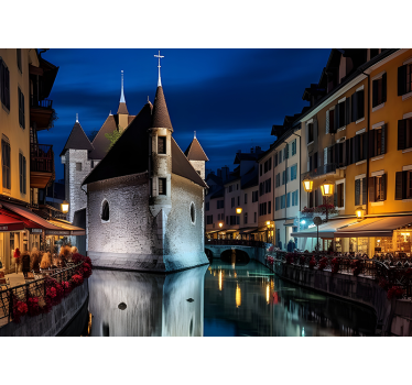 Tapisserie murale ville Annecy - TenStickers