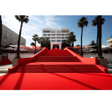Tapisserie murale tapis rouge cannes - TenStickers