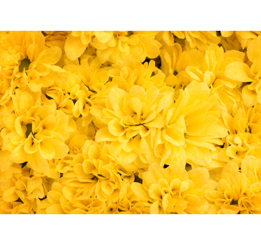 Tapisserie murale jaune pétales de fleur - TenStickers