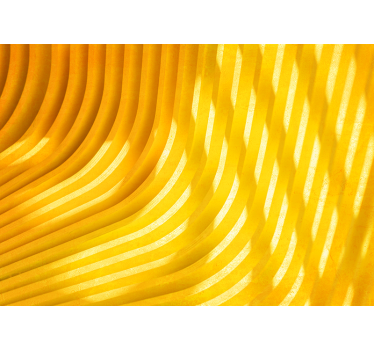 Papier peint 3d jaune vagues - TenStickers