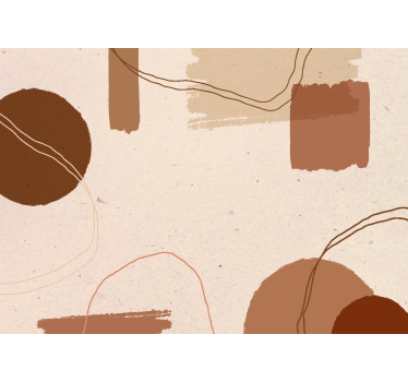 Papier peint panoramique terracotta conception abstraite - TenStickers