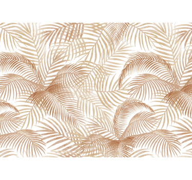 Papier peint salon motif terracotta palmiers exotiques - TenStickers