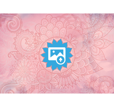 Papier peint zen mandala rose photo personnalisable - TenStickers