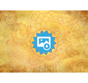 Papier peint zen mandala jaune photo personnalisable - TenStickers