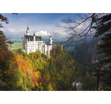papier peint mural du château de neuschwanstein - TenStickers