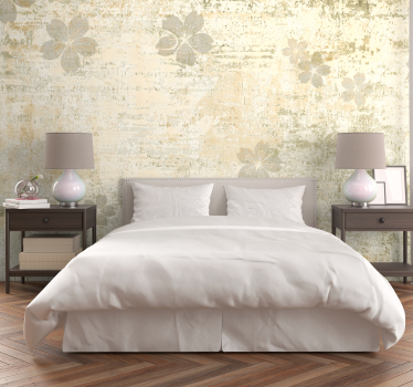 Tapisserie salon motifs floraux délicats - TenStickers