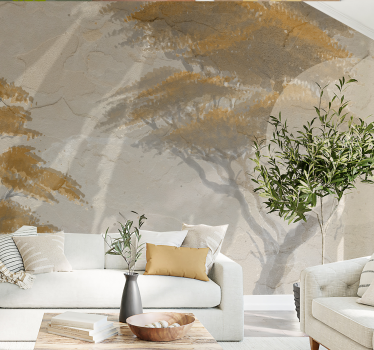 Tapisserie salon silhouettes d'arbres gracieuses - TenStickers