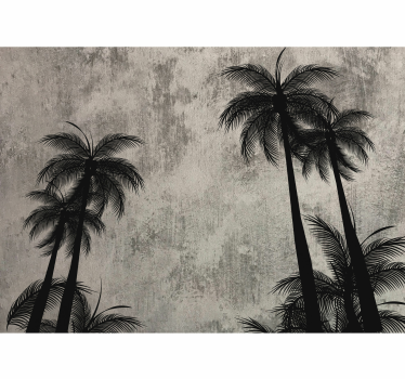 Papier peint salon paysage de béton tropical - TenStickers