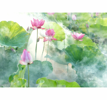 Papier peint zen fleurs de lotus paisibles - TenStickers
