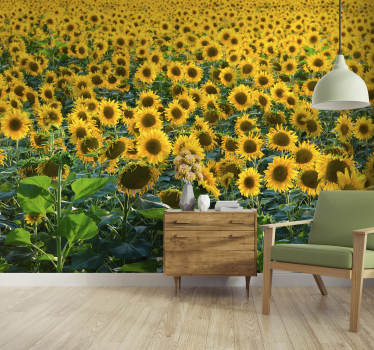 énorme papier peint mural champ de tournesols - TenStickers