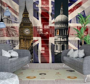 Murale murale union jack londres - TenStickers