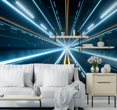 Papier peint 3d passage vers le futur - TenStickers