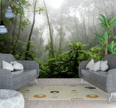 Papier peint forêt jungle sombre - TenStickers