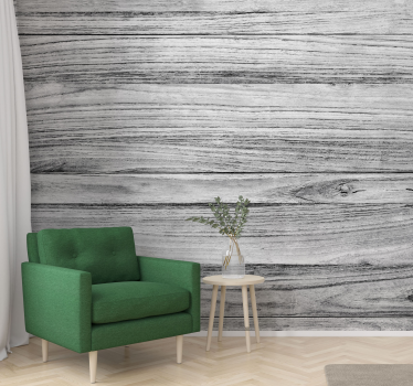Papier peint bois texture gris - TenStickers