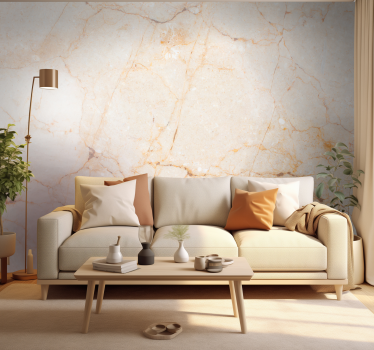 Papier peint beige effet marbre - TenStickers