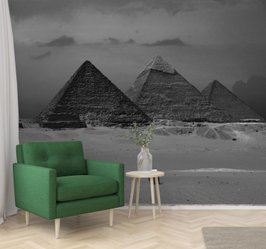 Papier peint mural de desert Pyramides de hall d'egypte - TenStickers