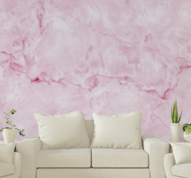Papier peint mural effet texture Texture de marbre rose - TenStickers