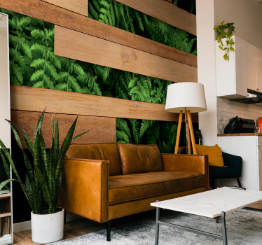 Tapisserie murale marbre mur de plantes - TenStickers