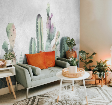 Tapisserie désert mur de cactus - TenStickers