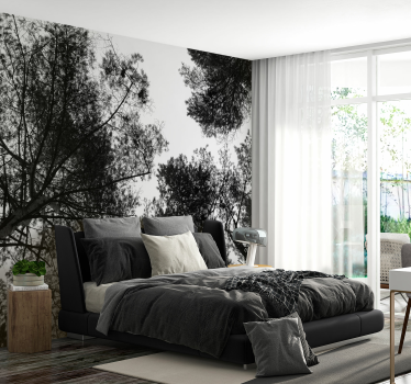 Papier peint panoramique arbre vu d'en bas - TenStickers