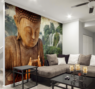 Papier peint zen paysage bouddha au bord de l'eau - TenStickers