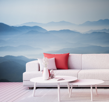 Tapisserie murale montagne brumeuses - TenStickers