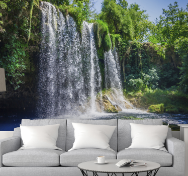 Tapisserie murale belle cascade naturelle - TenStickers