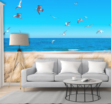 Papier peint plage coucher de soleil - TenStickers