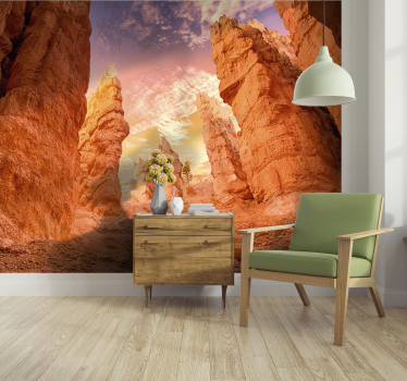 Papier peint rose canyon - TenStickers