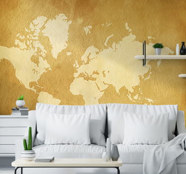Tapisserie murale carte du monde vintage - TenStickers