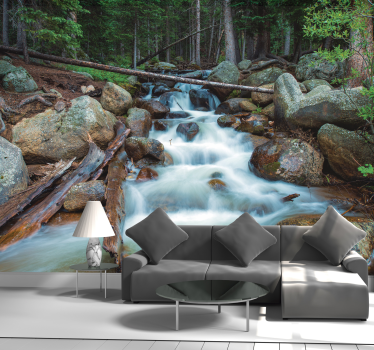 Peinture murale cascade merveille de la nature - TenStickers