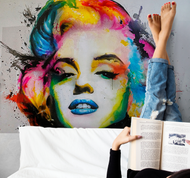 Papier peint graffiti Pop art urbain marilyn monroe - TenStickers