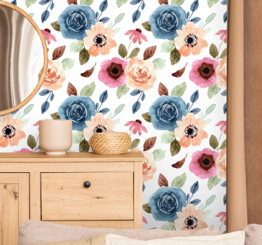 Photo murale de fleurs Fleurs élégantes aquarelles - TenStickers
