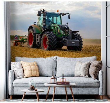 Photo murale de véhicules Paysage de tracteur - TenStickers
