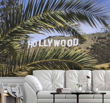 Photo murale Hollywood et feuilles de palmiers - TenStickers