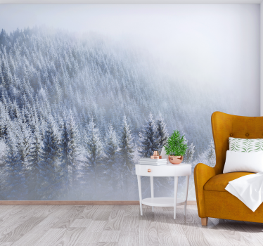 Photo murale paysage Arbres de noël enneigés - TenStickers