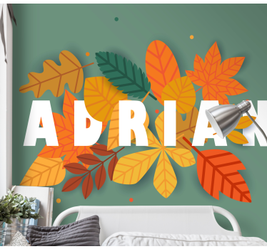 Tapisserie autres fleurs arrangement de feuilles d'automne - TenStickers