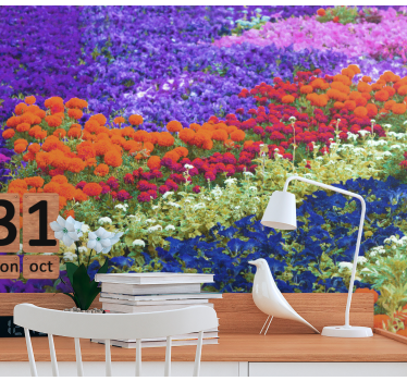 Tapisserie autres fleurs champ coloré - TenStickers