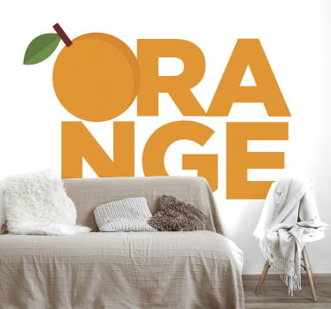 Tapisserie autres fleurs conception de fruits orange - TenStickers