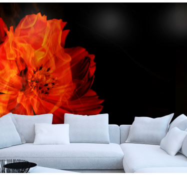 Tapisserie autres fleurs explosion florale ardente - TenStickers