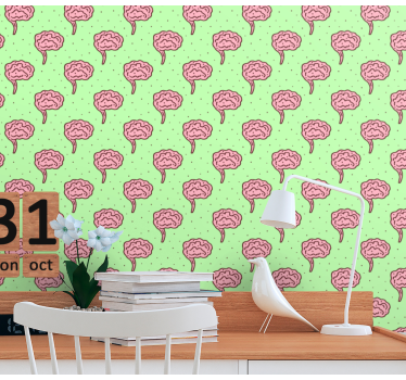 Tapisserie autres fleurs fleurs de cerveau stylisées - TenStickers