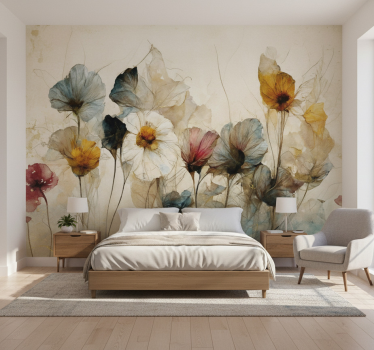 Tapisserie autres fleurs fleurs séchées magnifiques - TenStickers
