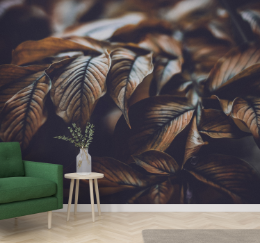 Tapisserie autres fleurs gros plan de feuilles d'automne - TenStickers