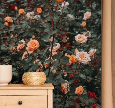 Tapisserie autres fleurs roses en fleurs - TenStickers