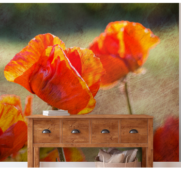 Tapisserie coquelicots fleurs de coquelicot éclatantes - TenStickers