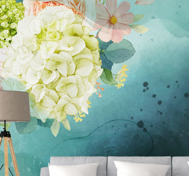 Tapisserie fleur arrangement de bouquet floral - TenStickers