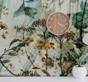 Tapisserie fleur arrangement de feuilles florales - TenStickers
