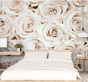 Tapisserie fleur arrangement de roses douces - TenStickers