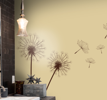 Tapisserie fleur graines de pissenlit volantes - TenStickers