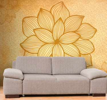 Tapisserie salon motif floral large - TenStickers